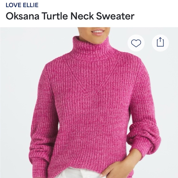 Love Elli Pink Turtleneck Sweater - Picture 8 of 12